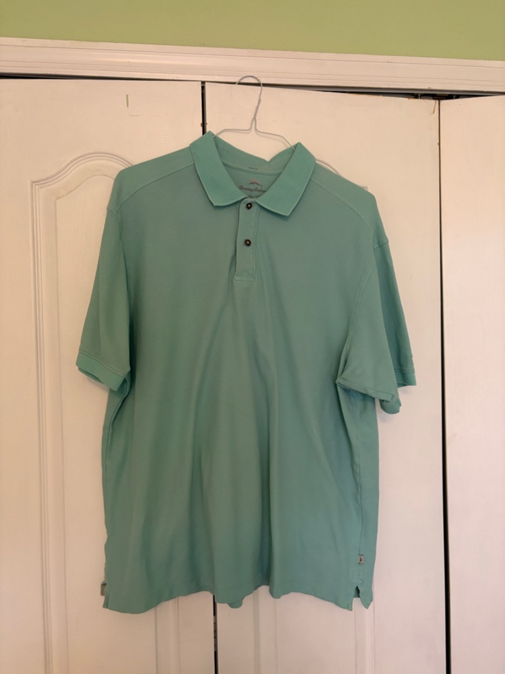 Tommy Bahama Seafoam Green Short-Sleeve Polo